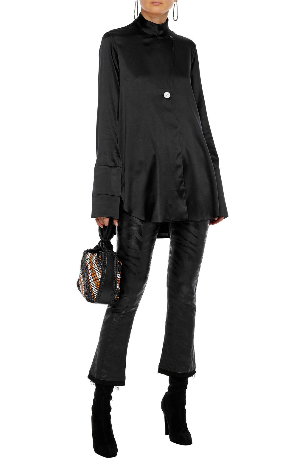 ELLERY Mona silk-blend satin blouse