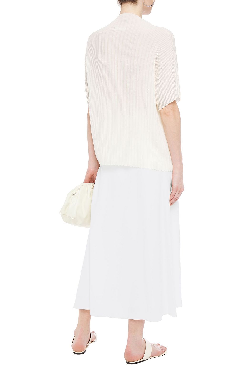 THE ROW Spreling flared stretch-crepe maxi skirt