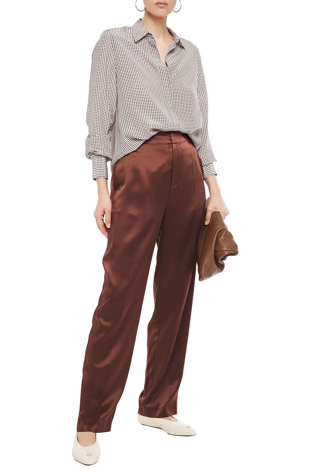 JOSEPH Jack silk-satin wide-leg pants