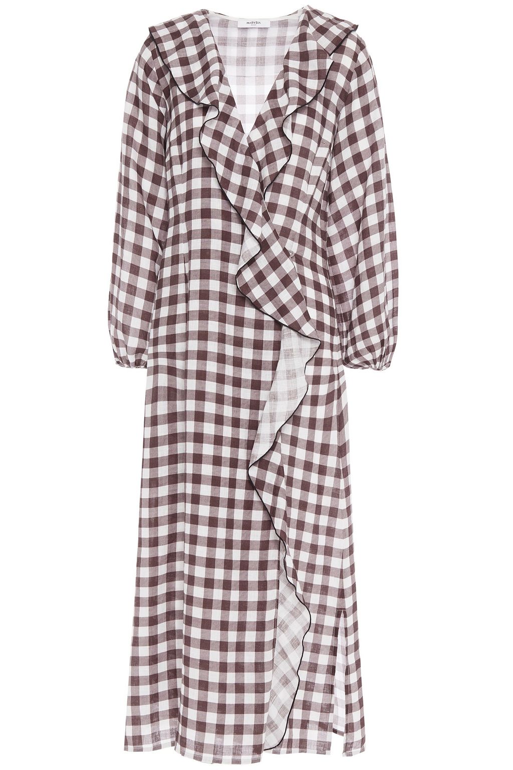 gingham linen dress