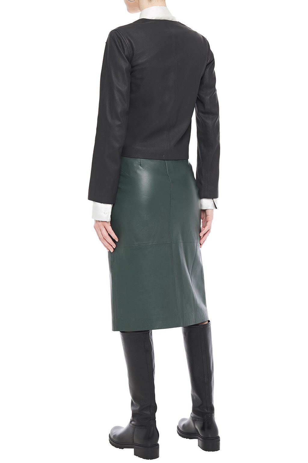JOSEPH Alto cropped leather biker jacket
