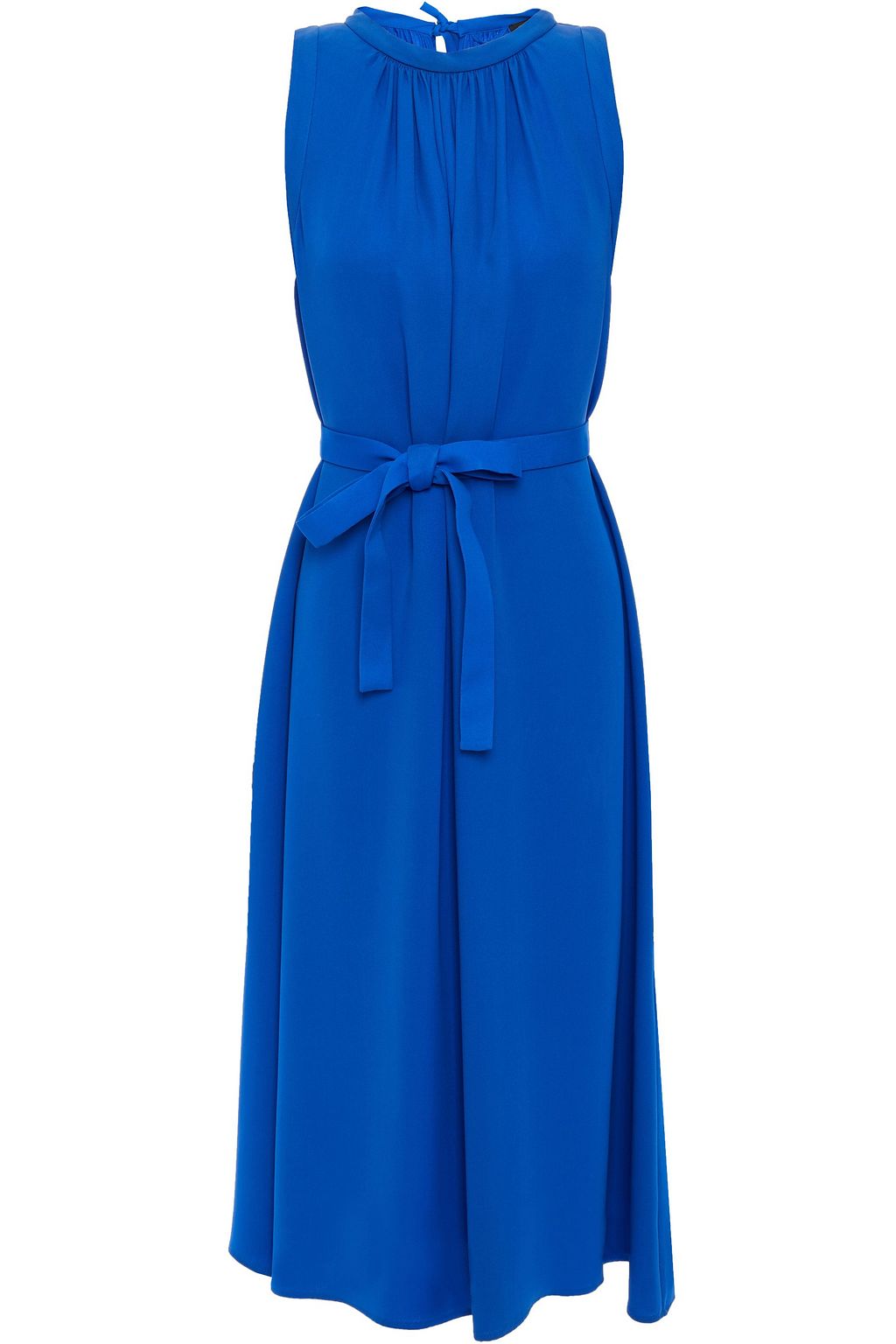 bright blue midi dress