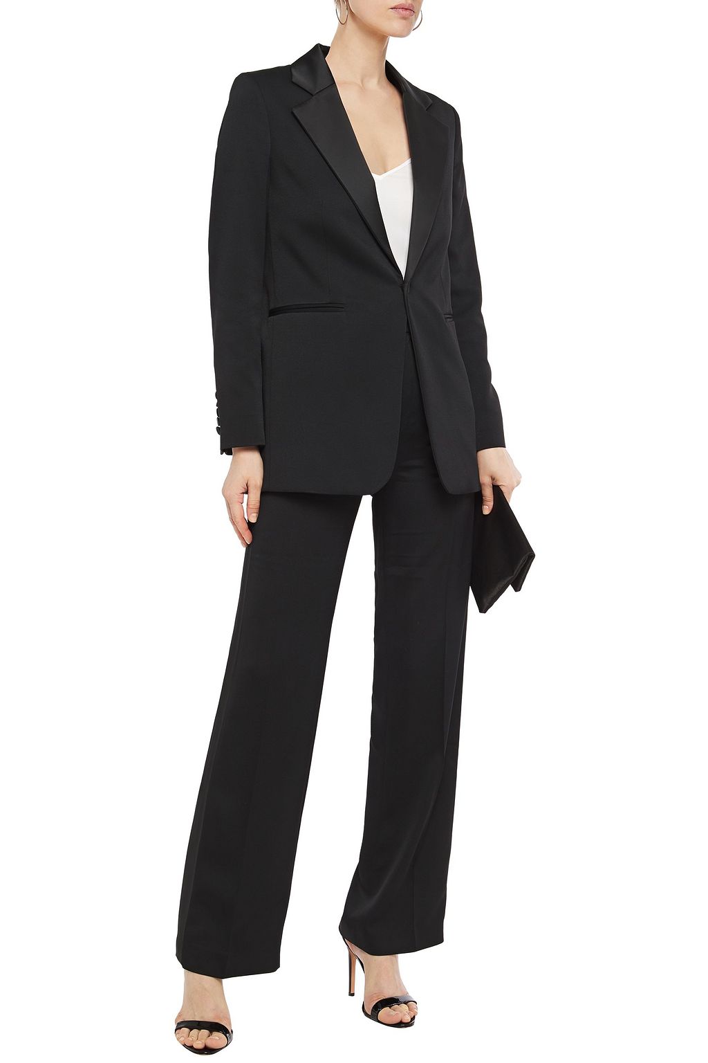 JOSEPH Stearn satin-trimmed cady tuxedo jacket