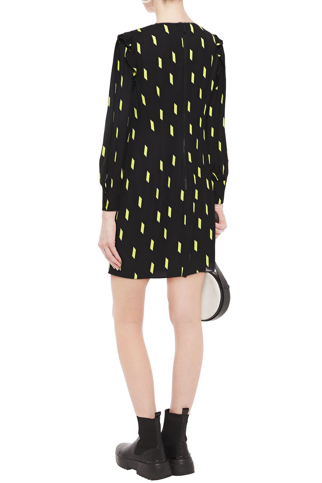 ALICE + OLIVIA Beatrix ruffle-trimmed printed crepe mini dress