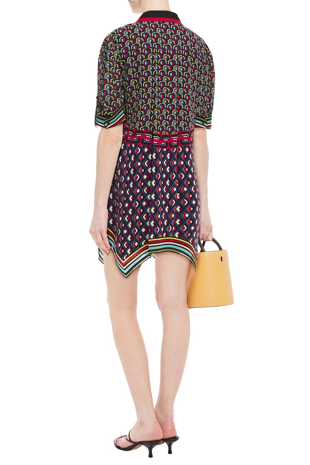 ALICE + OLIVIA Conner printed crepe de chine mini dress
