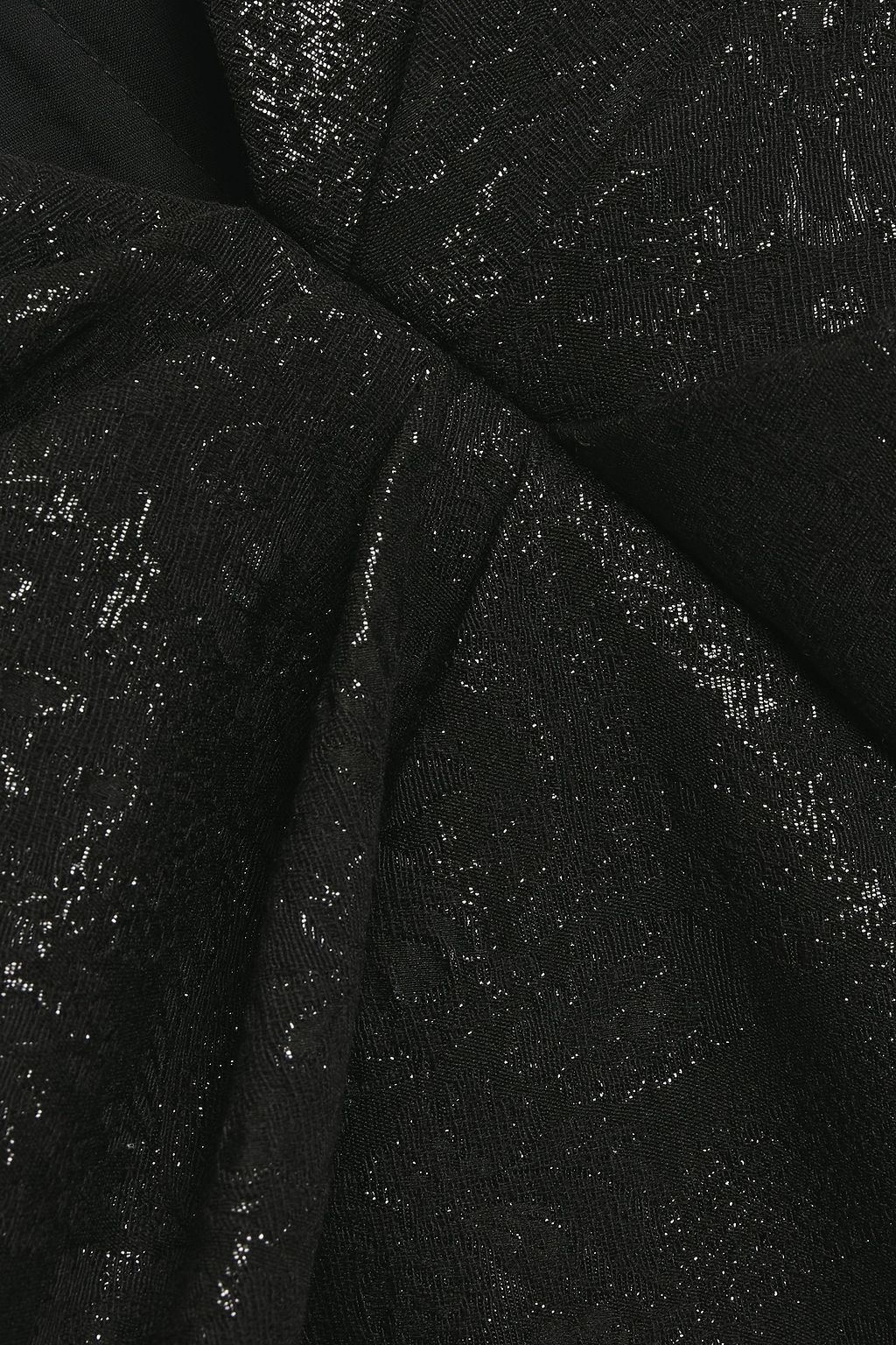 ALICE + OLIVIA Kiro gathered metallic jacquard mini dress