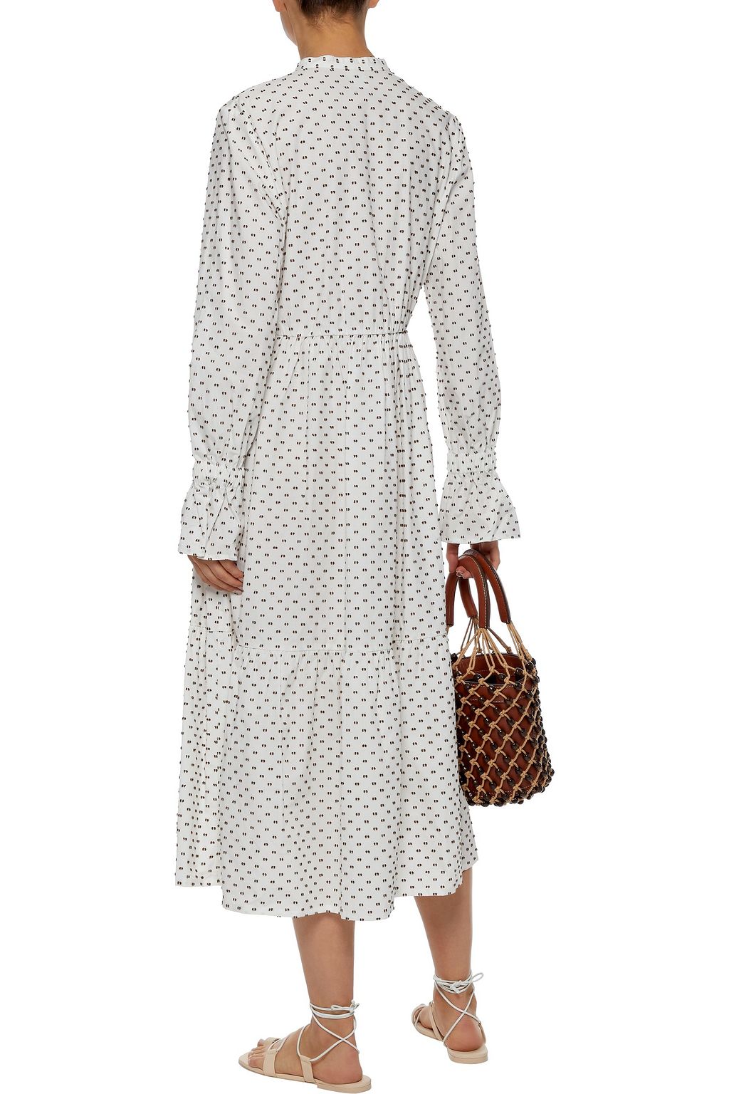 BAUM UND PFERDGARTEN Alexy tiered fil coupé cotton-poplin midi dress