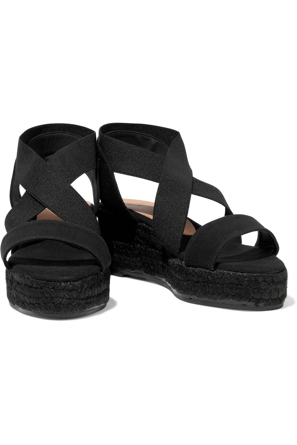 CASTAÑER Bernard cotton-blend canvas wedge espadrille sandals