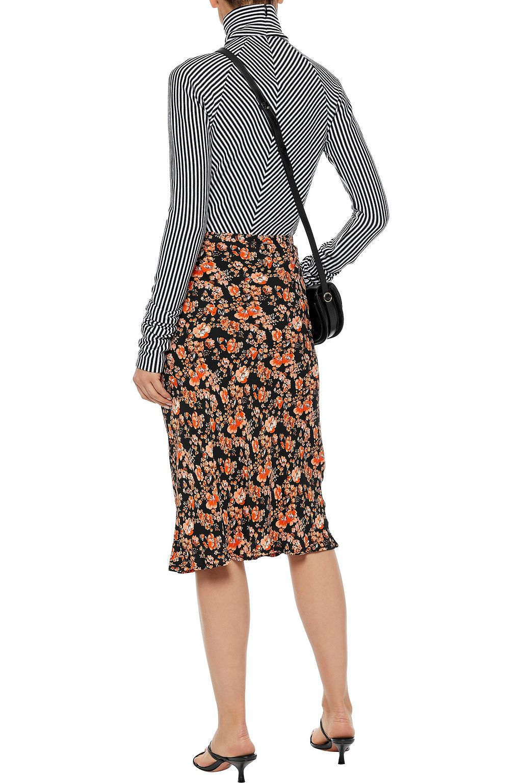 BAUM UND PFERDGARTEN Sanne floral-print crepe de chine skirt