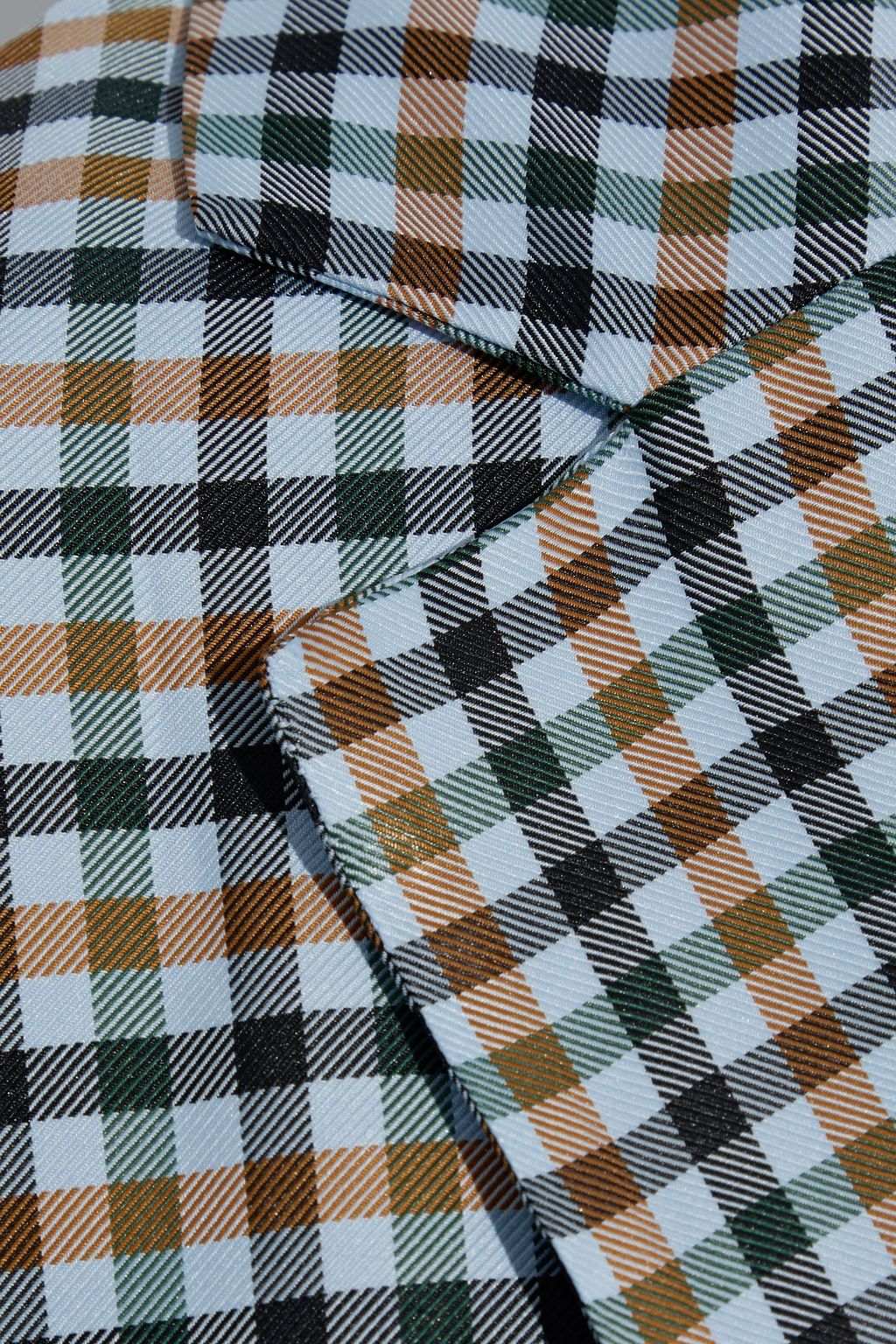 BAUM UND PFERDGARTEN Bian checked satin-twill coat