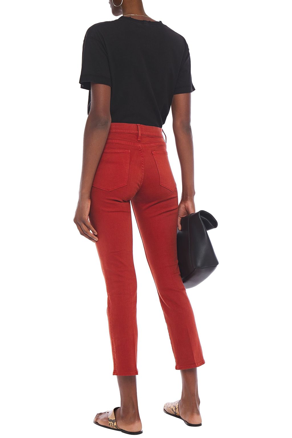 FRAME Le High Straight cropped high-rise slim-leg jeans