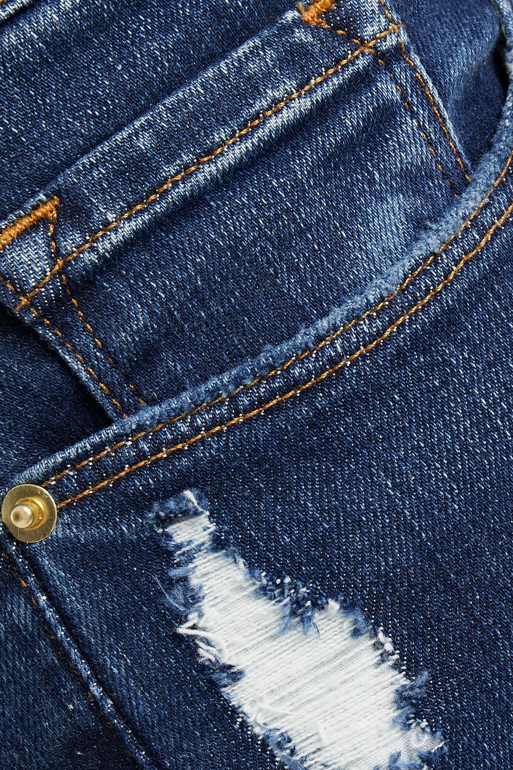 FRAME Le Skinny de Jeanne distressed high-rise skinny jeans