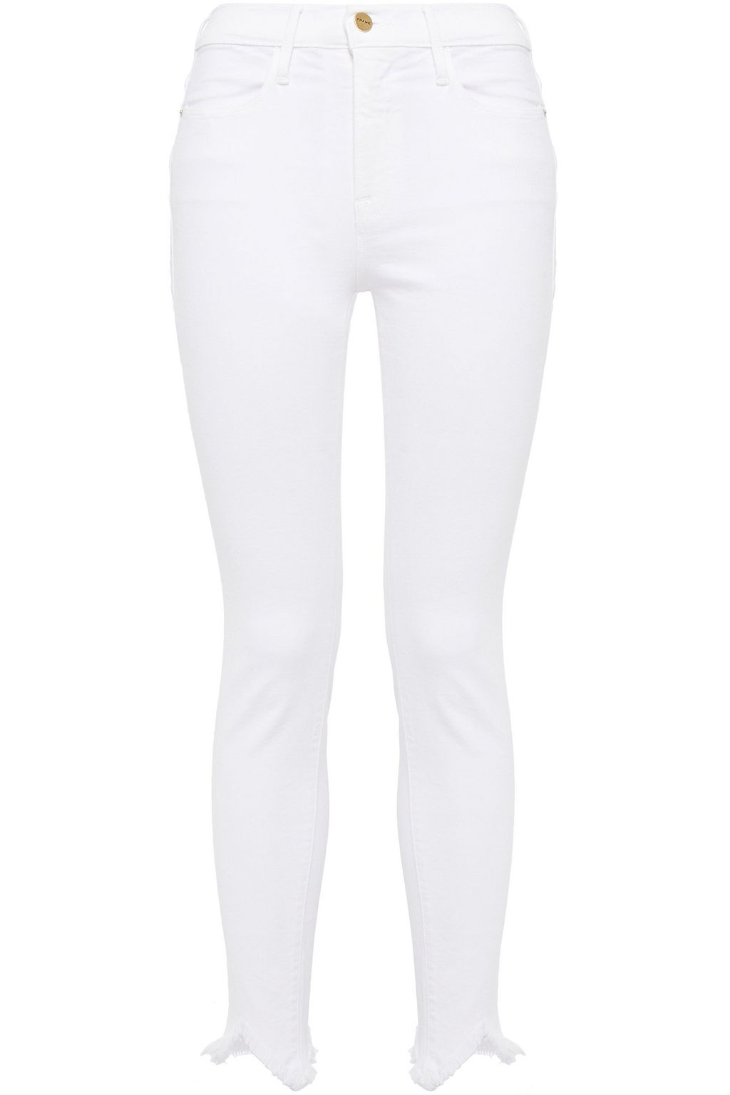 frame le high skinny white