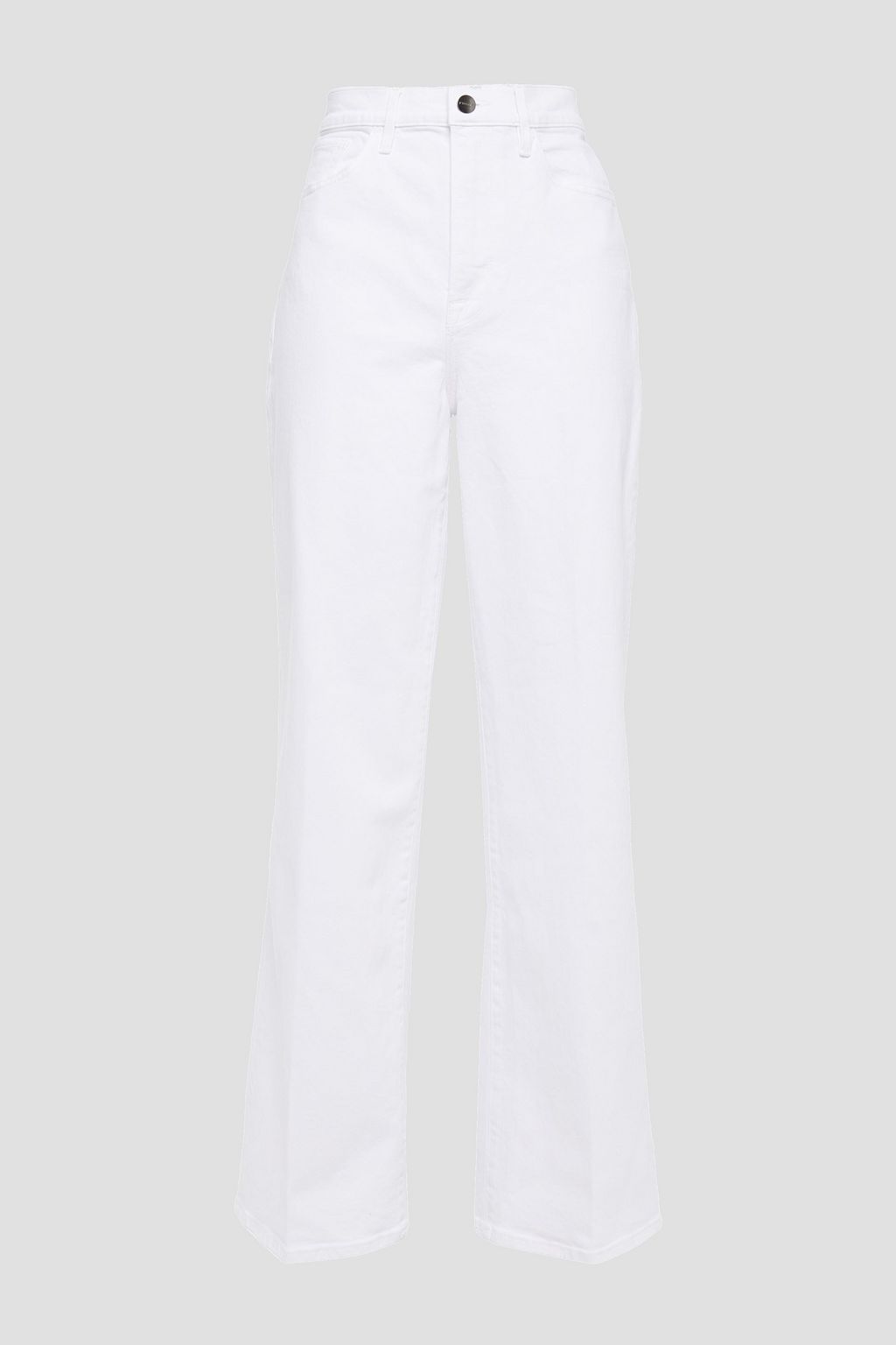 high rise wide leg white pants