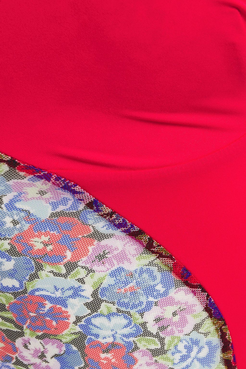 STELLA MCCARTNEY Floral-print mesh-paneled swimsuit