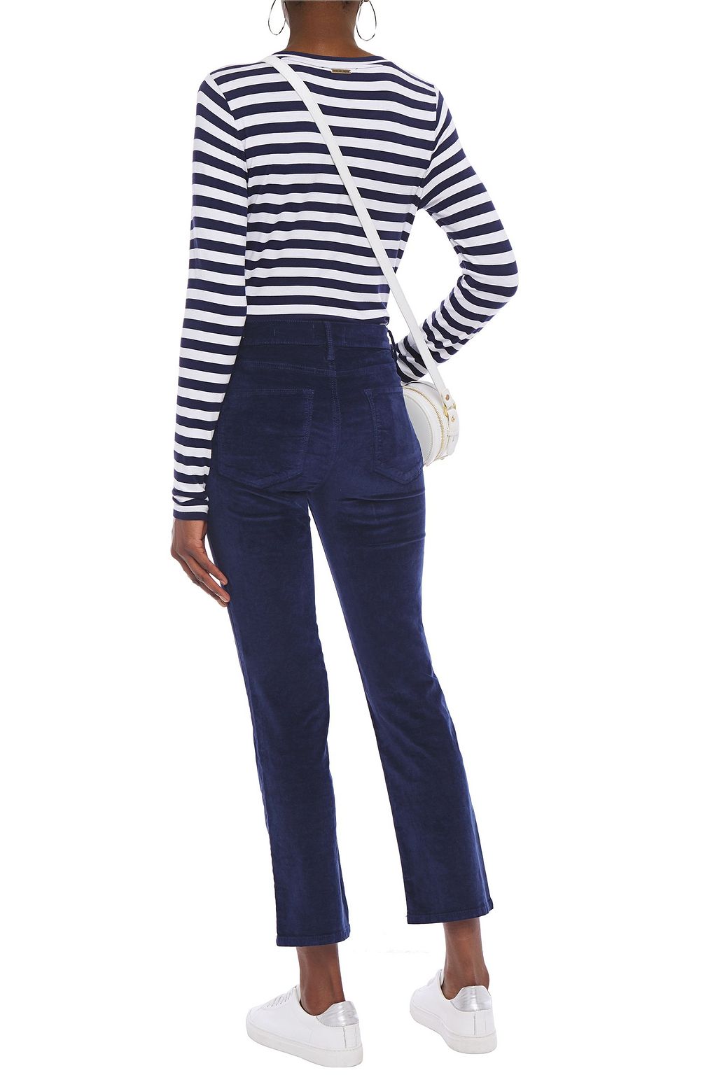 FRAME Cotton-blend velvet slim-leg pants