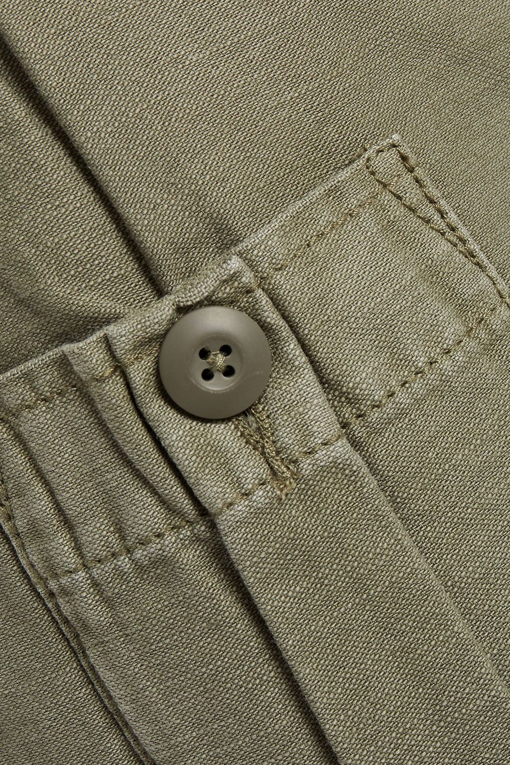 FRAME Utility Service cropped cotton-canvas straight-leg pants