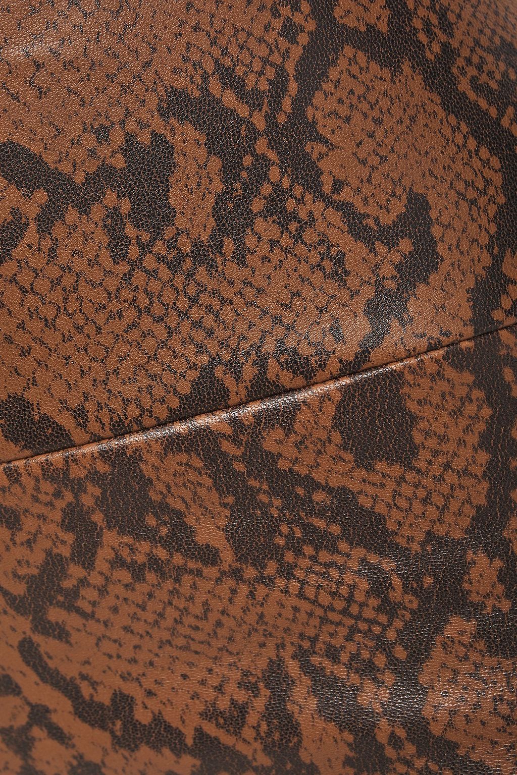 SPRWMN Snake-print stretch-leather kick-flare pants