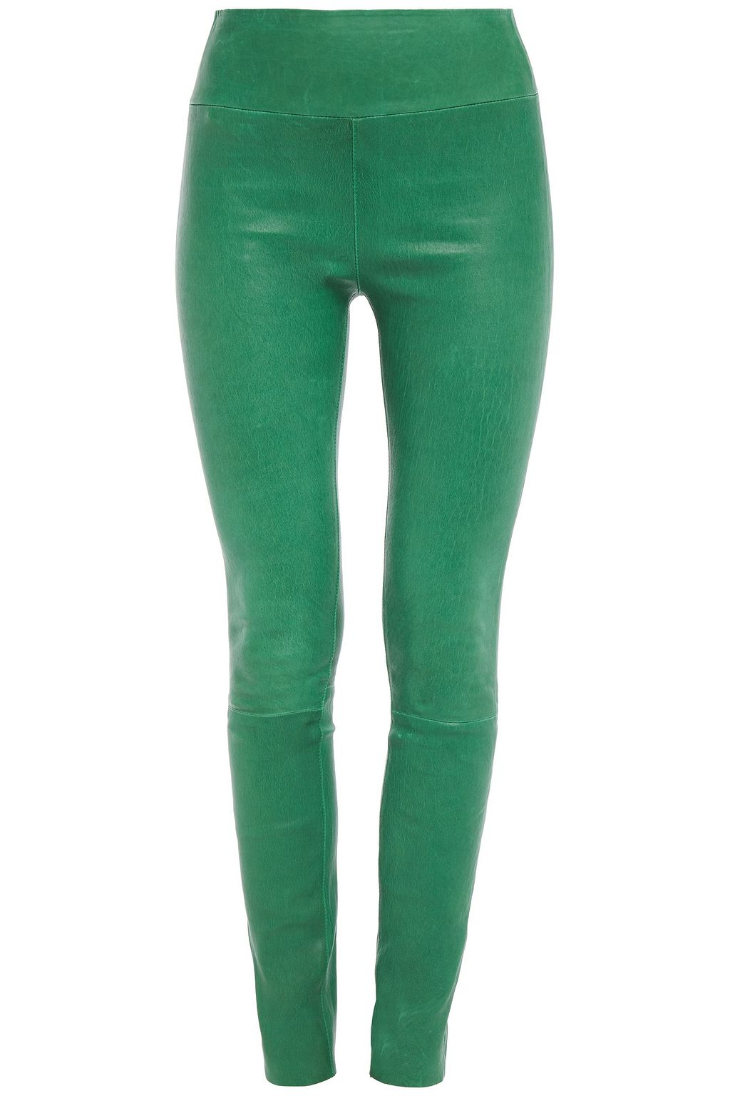 green leather leggings