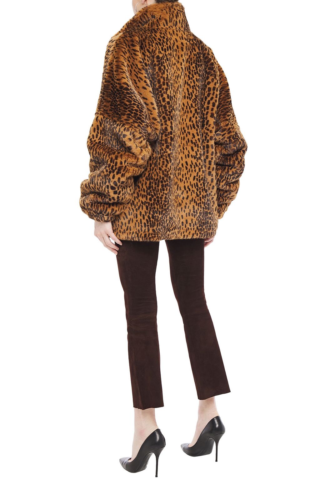 SPRWMN Cropped suede flared pants