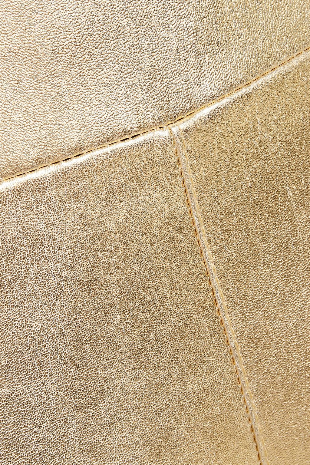 SPRWMN Metallic stretch-leather kick-flare pants