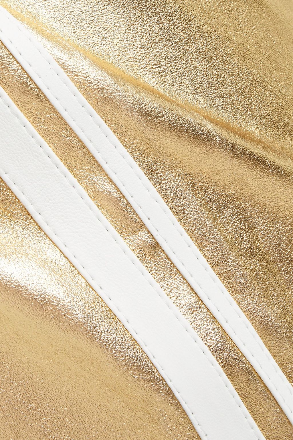 SPRWMN Striped metallic leather track pants