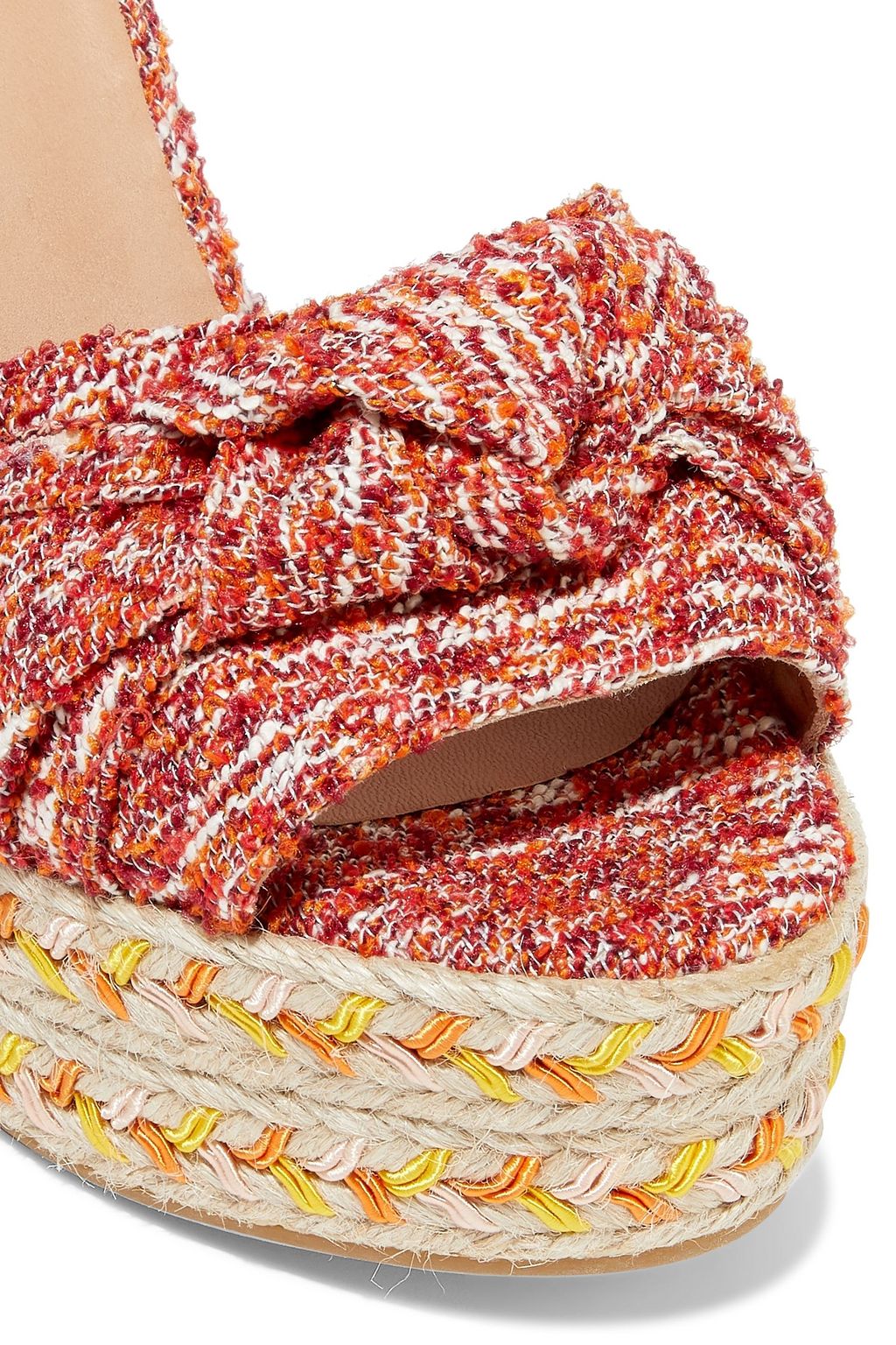 CASTAÑER Janet knotted bouclé wedge espadrille sandals