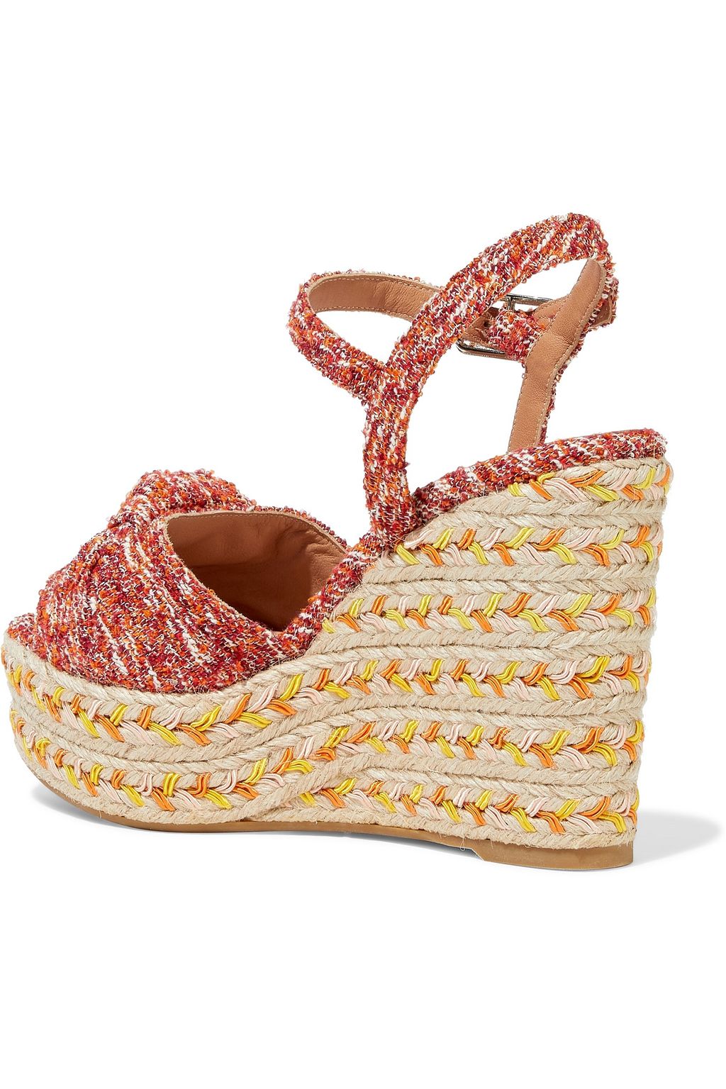 CASTAÑER Janet knotted bouclé wedge espadrille sandals
