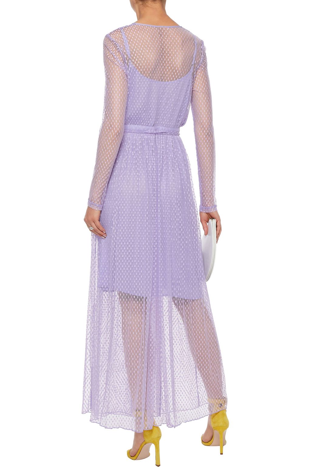 BAUM UND PFERDGARTEN Anneline cotton-blend point d'esprit maxi wrap dress