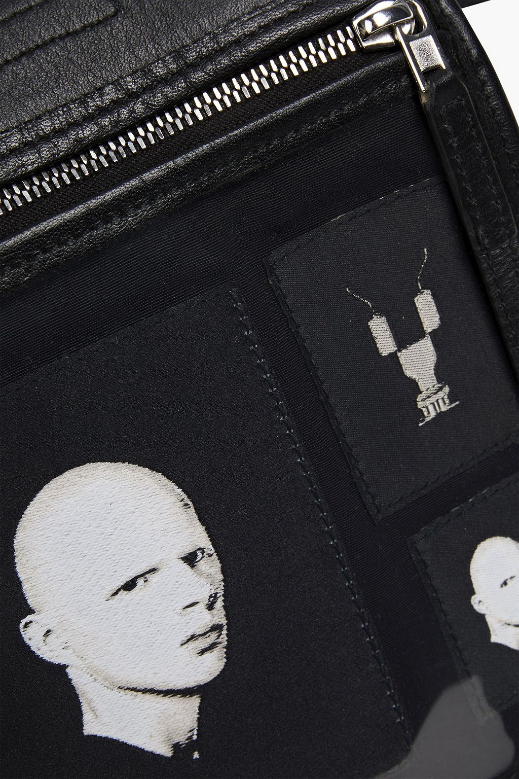 DRKSHDW BY RICK OWENS Appliquéd leather, shell and PVC pouch