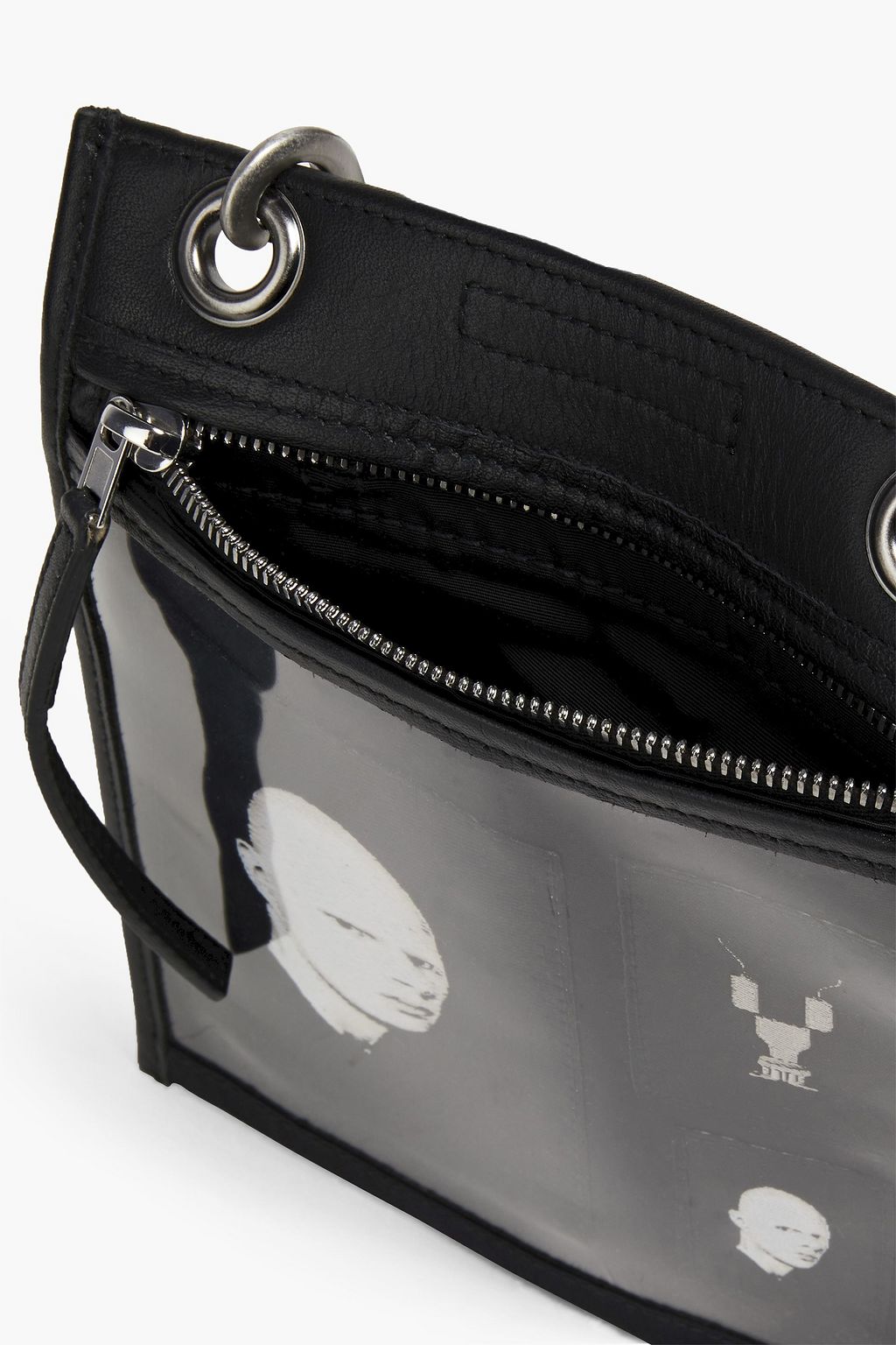 DRKSHDW BY RICK OWENS Appliquéd leather, shell and PVC pouch