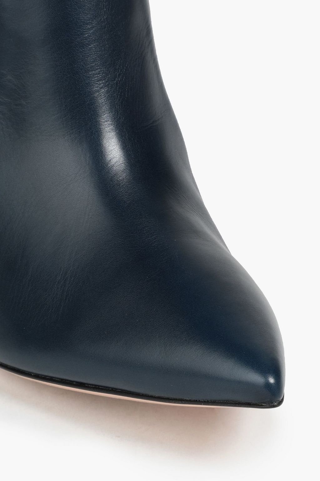 GIANVITO ROSSI Katie leather-paneled ribbed-knit sock boots