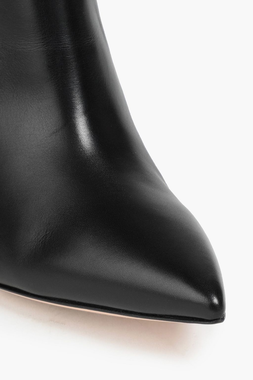 GIANVITO ROSSI Katie leather-paneled ribbed-knit sock boots