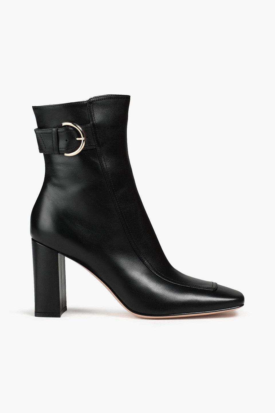 Gianvito Rossi Olsen Buckled Leather Ankle Boots In Black