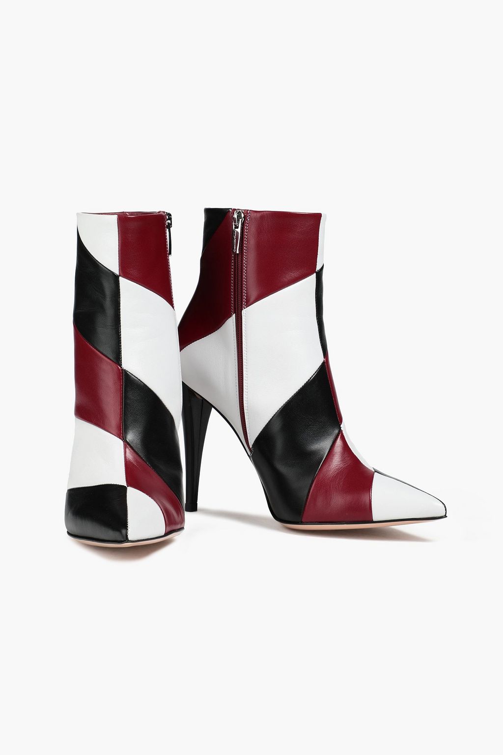 GIANVITO ROSSI Hadley 컬러 블록 가죽 앵클 부츠