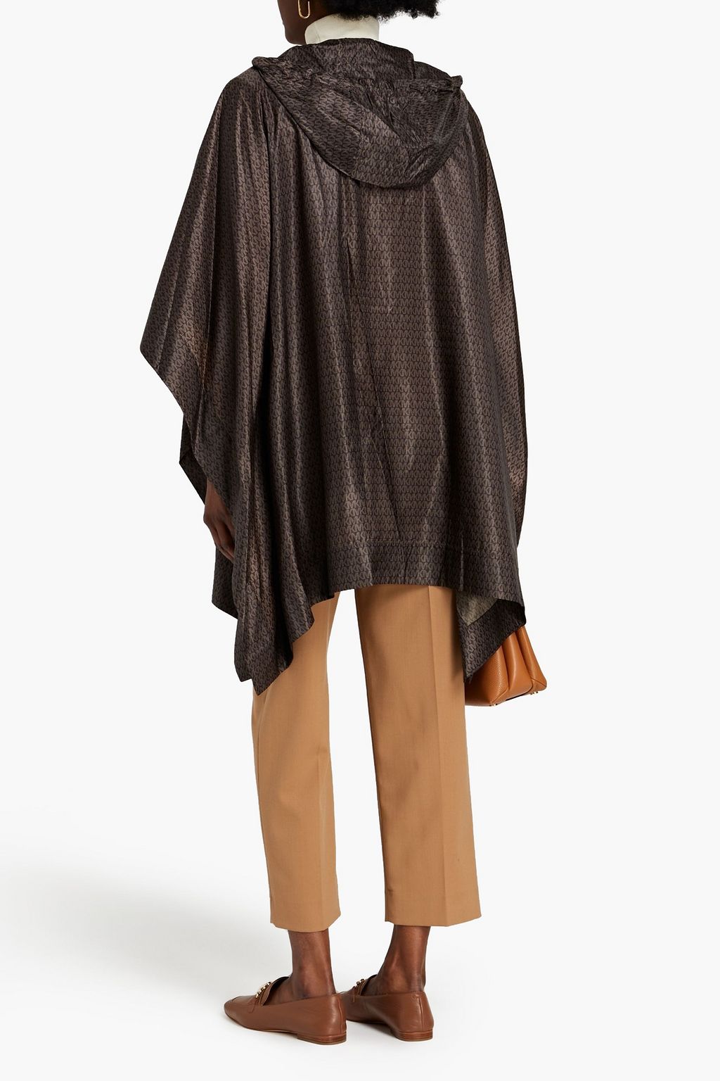MICHAEL MICHAEL KORS Printed shell hooded cape