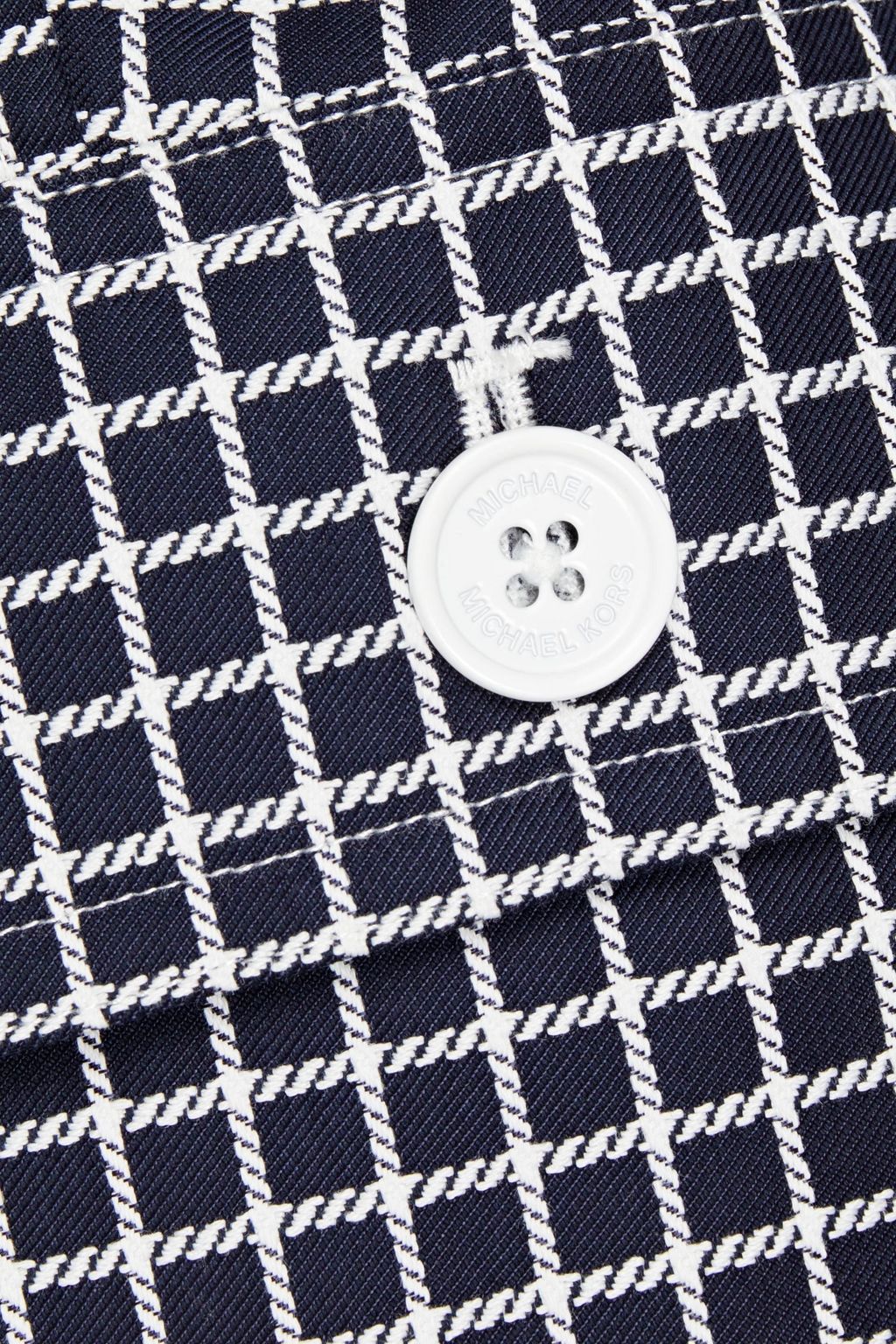 MICHAEL MICHAEL KORS Belted checked cotton-blend twill jacket