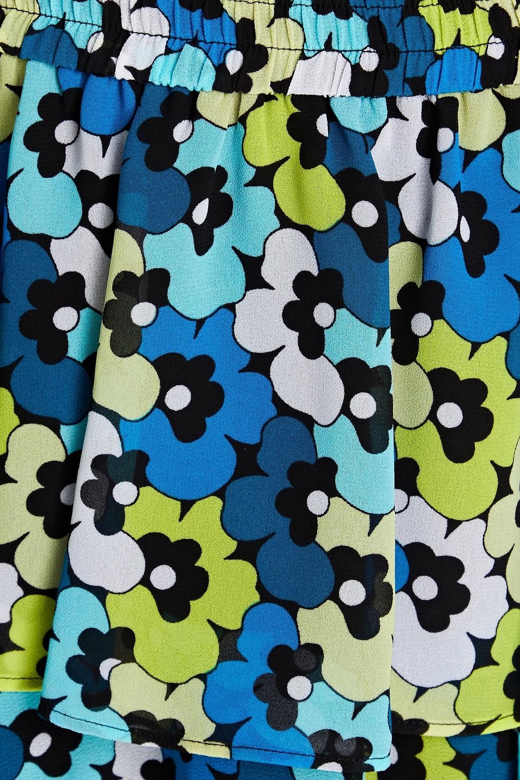 MICHAEL MICHAEL KORS Tiered floral-print crepe de chine mini skirt