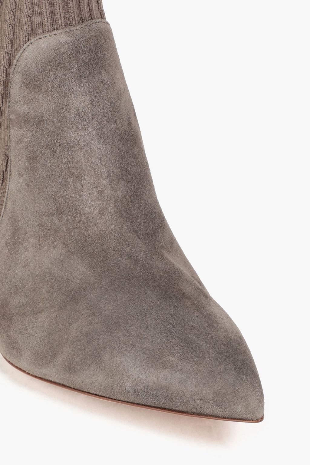 GIANVITO ROSSI Katie suede-paneled stretch-knit sock boots