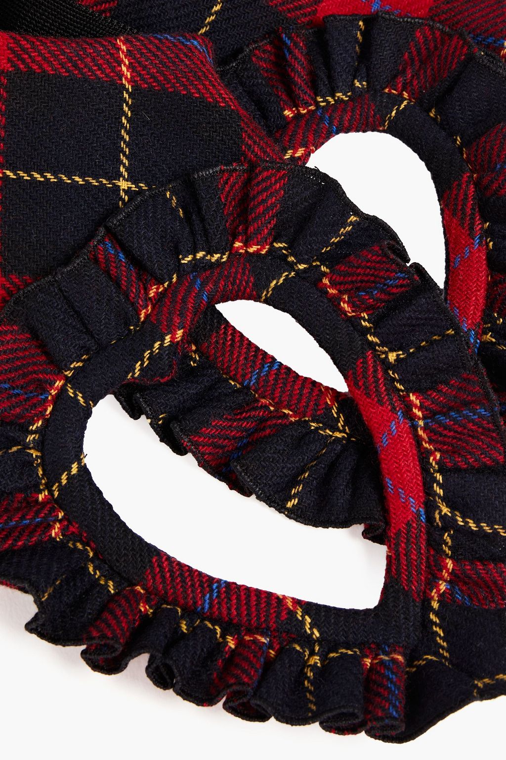 VIVETTA Cutout checked flannel collar
