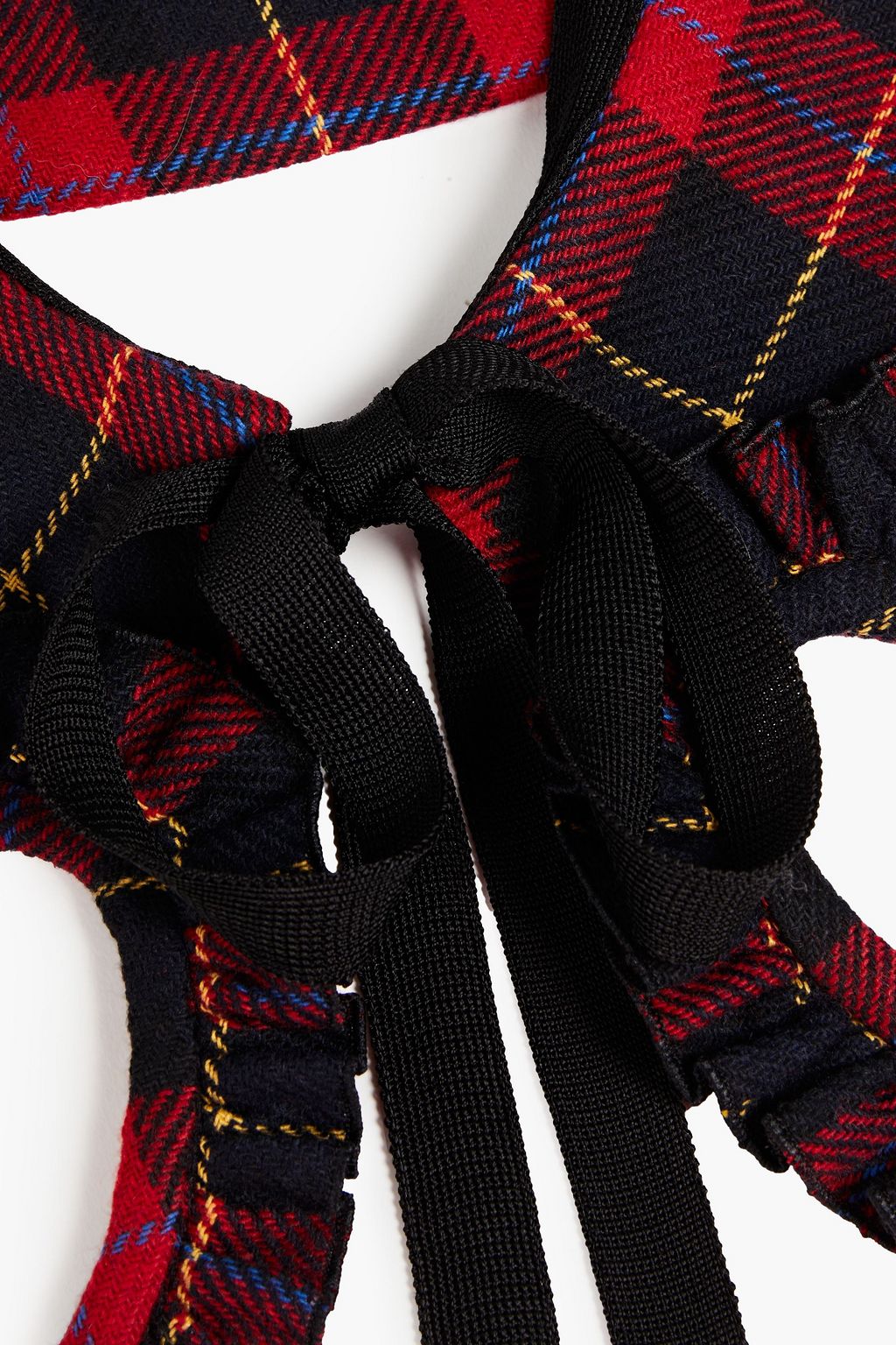 VIVETTA Cutout checked flannel collar