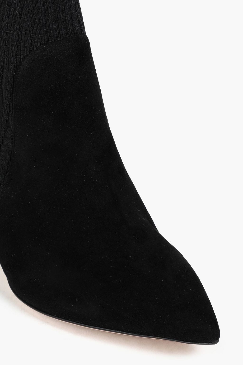 GIANVITO ROSSI Katie suede-paneled stretch-knit sock boots