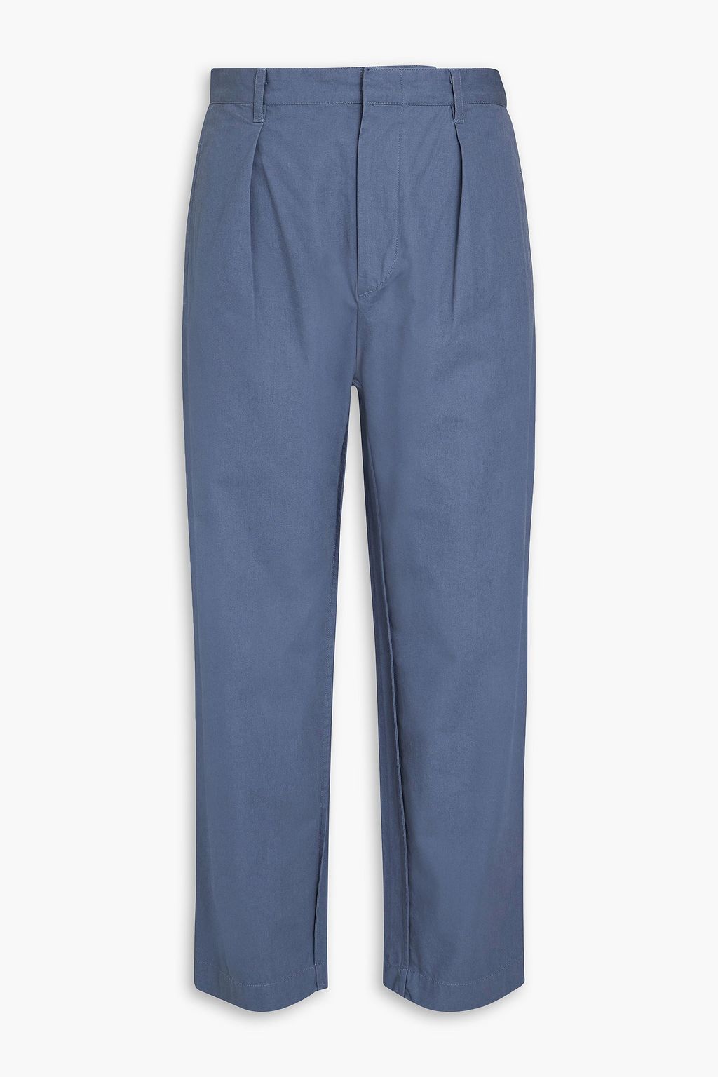 Slate blue Tolston pleated cotton 