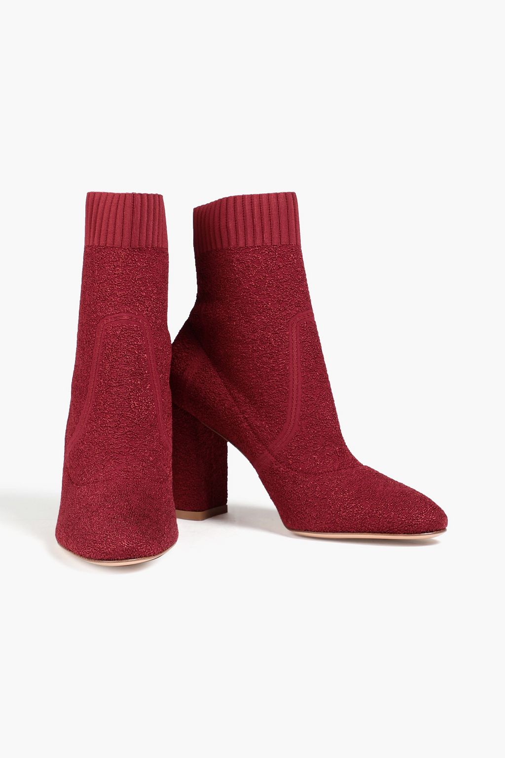 GIANVITO ROSSI Isa bouclé-knit sock boots