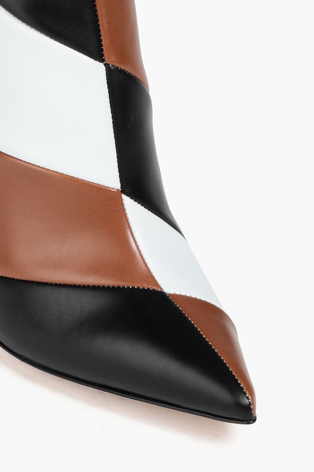 GIANVITO ROSSI Hadley 컬러 블록 가죽 앵클 부츠