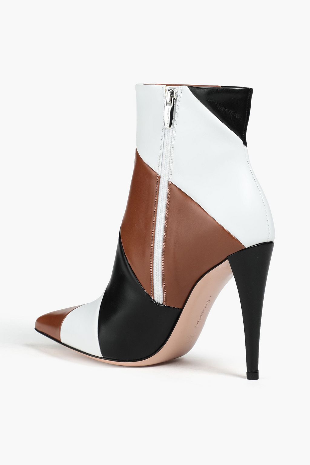 GIANVITO ROSSI Hadley 컬러 블록 가죽 앵클 부츠