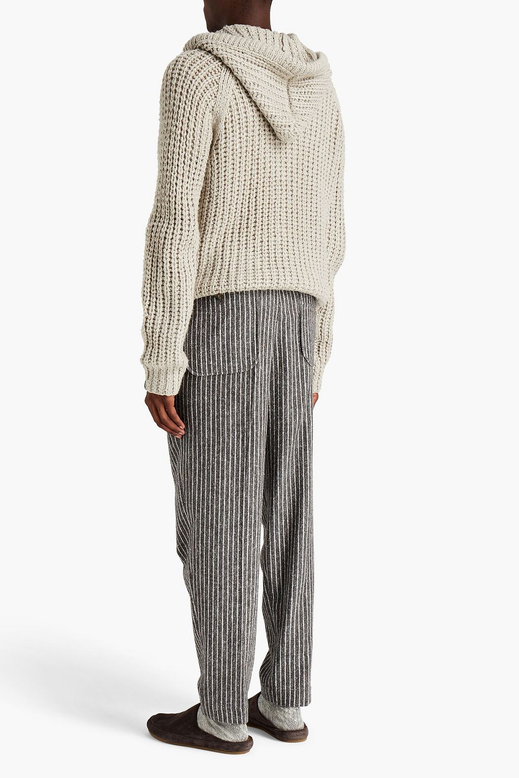 ISABEL MARANT Vermer tapered pinstriped cotton-blend flannel pants