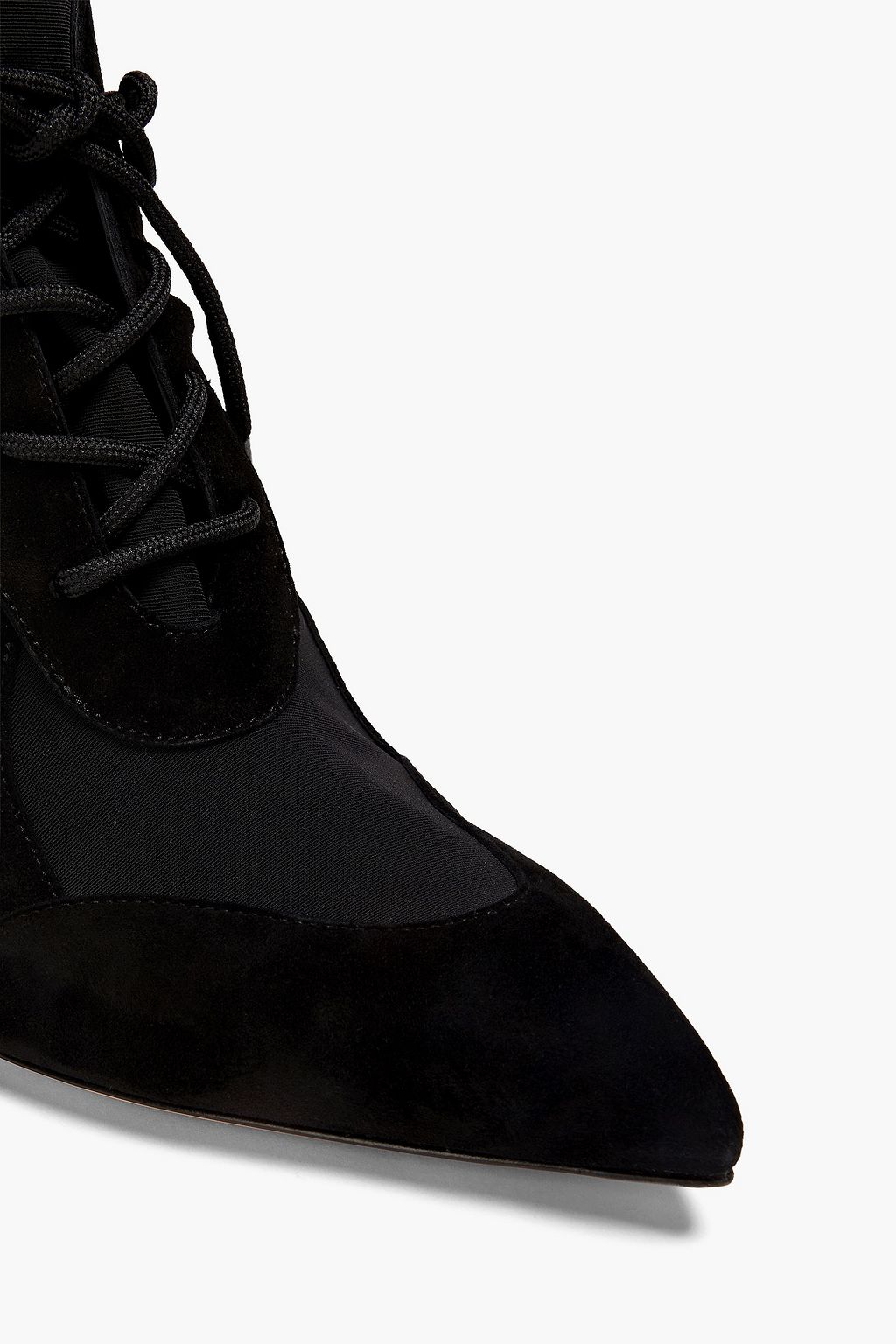 GIANVITO ROSSI Jenna suede-paneled stretch-knit sock boots