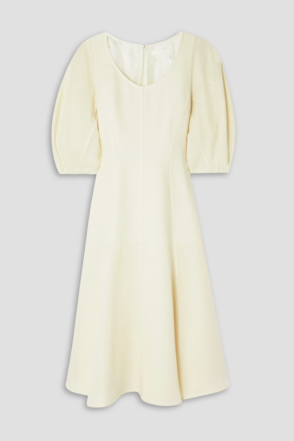 Chloé Flared Linen Mini Dress In Cream