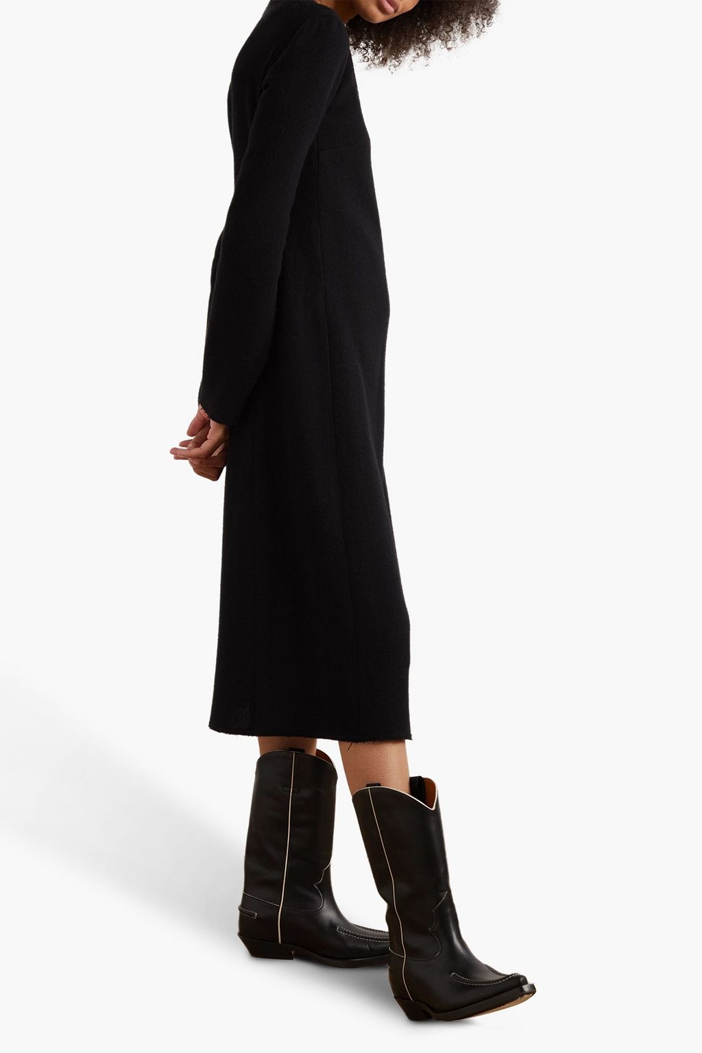 CHLOÉ Wool and cashmere-blend midi dress